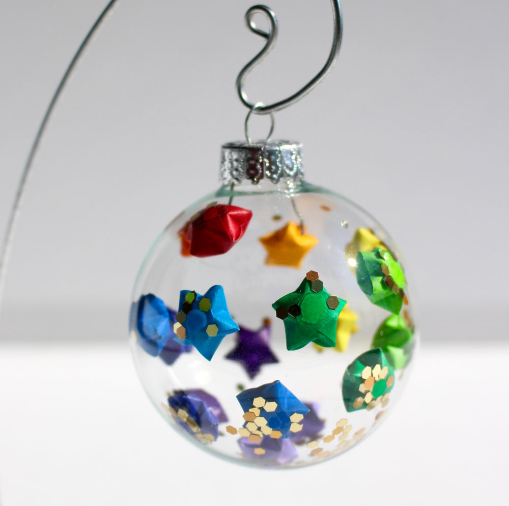 Rainbow Lucky Star Christmas Ornament