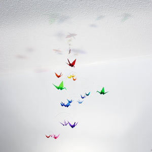 Acrylic Rainbow Crane Mobile