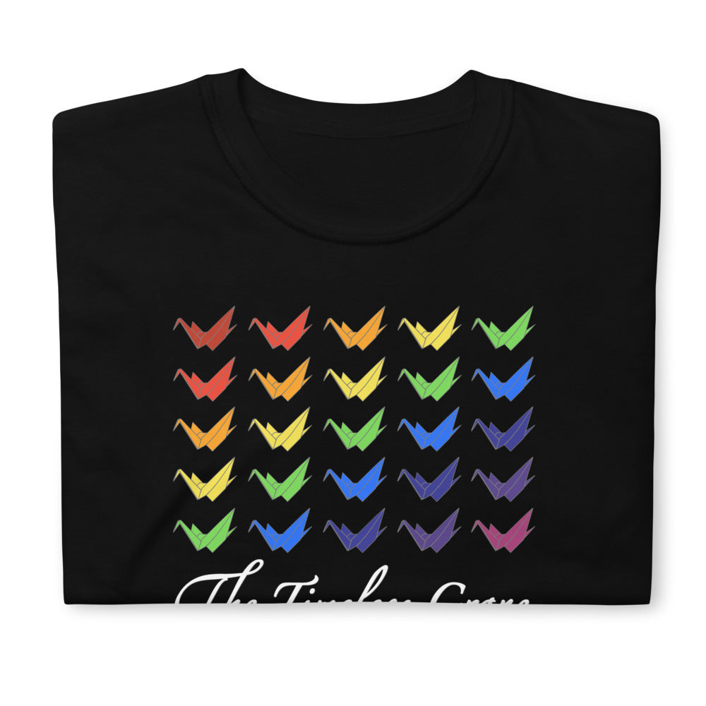 Rainbow Cranes by The Timeless Crane Shirt