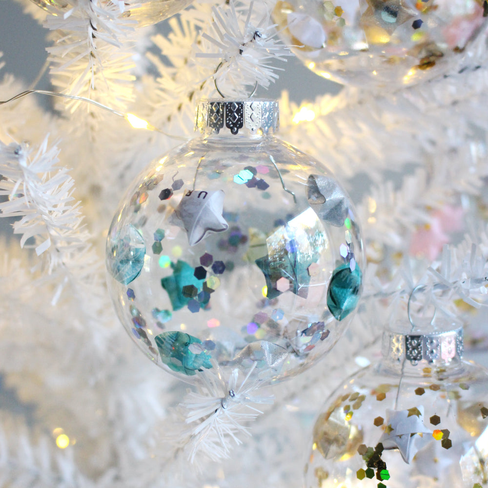 Blue Lucky Star Christmas Ornament