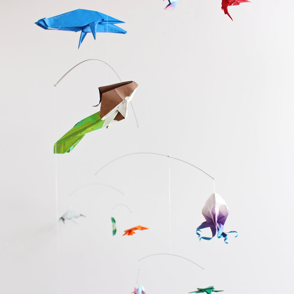 Ocean Themed Origami Paper Mobile