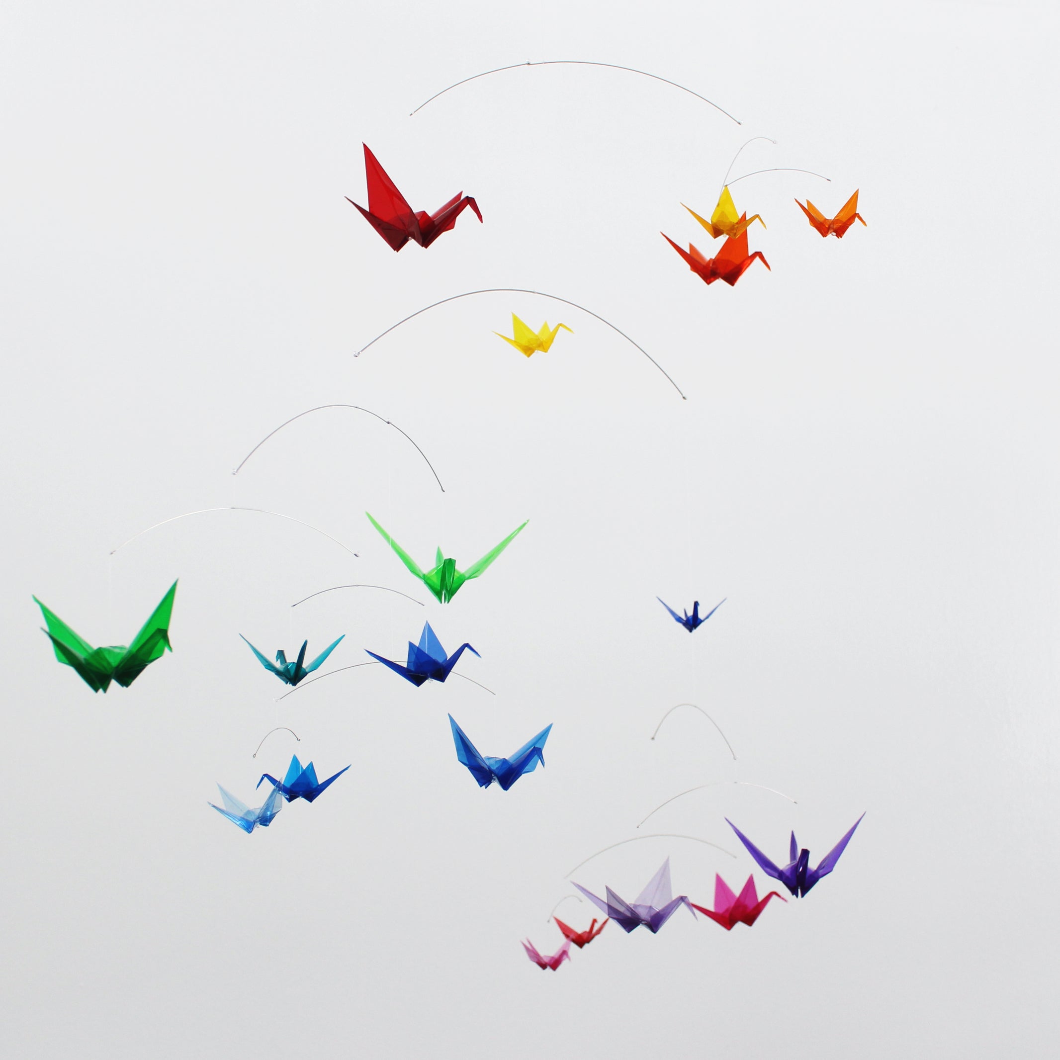 Acrylic Rainbow Crane Mobile – The Timeless Crane