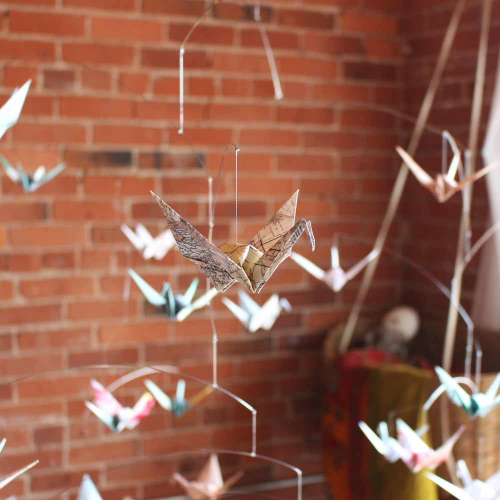 Giant Map Print Mobile The Timeless Crane