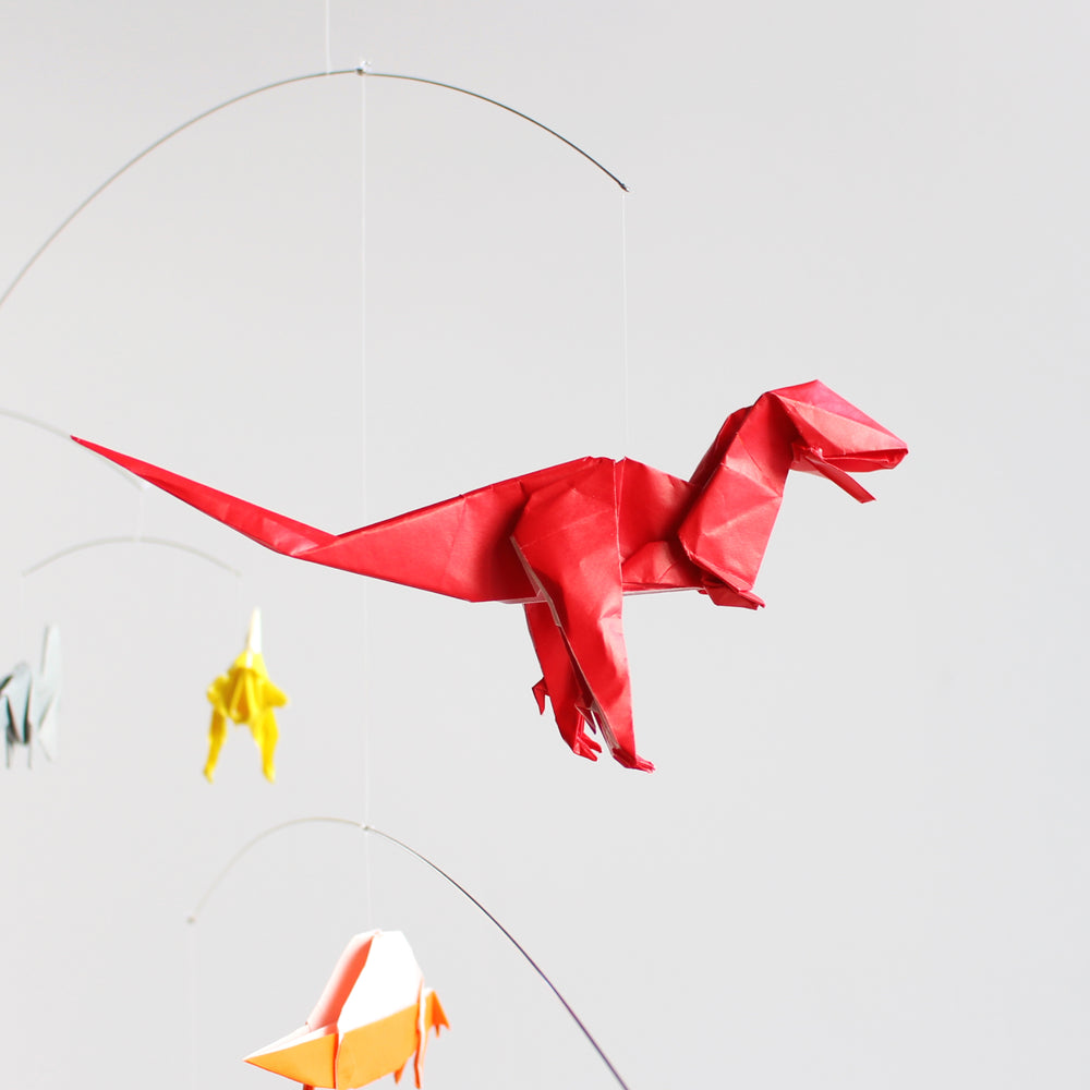 Dinosaur Themed Origami Paper Mobile
