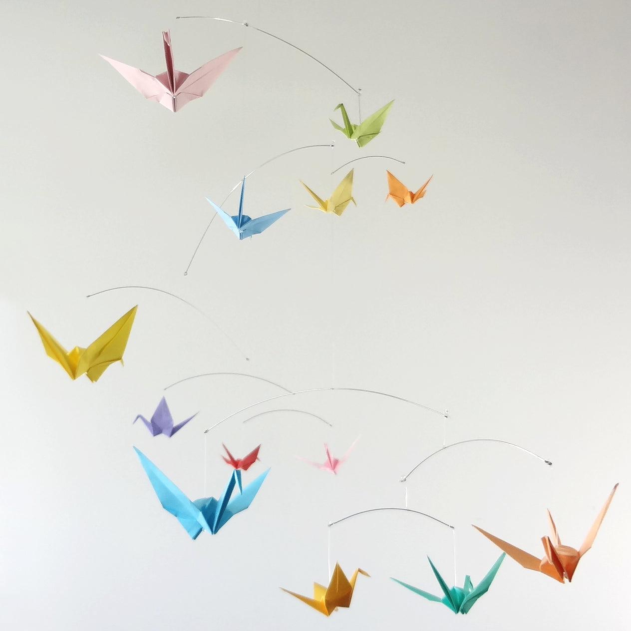 Pastel Origami Paper Crane Mobile – The Timeless Crane