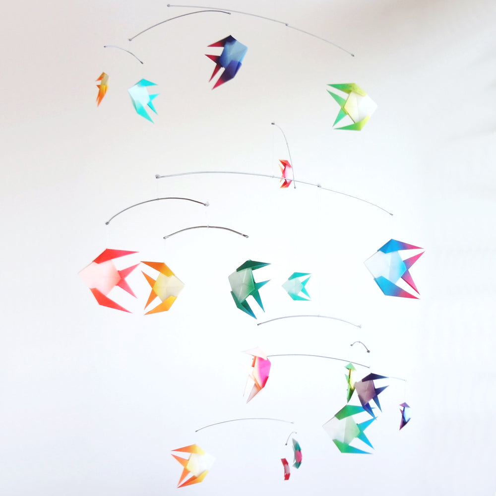 Paper Fish Mobile Tropical Paper Fish Mobile – The Timeless Crane