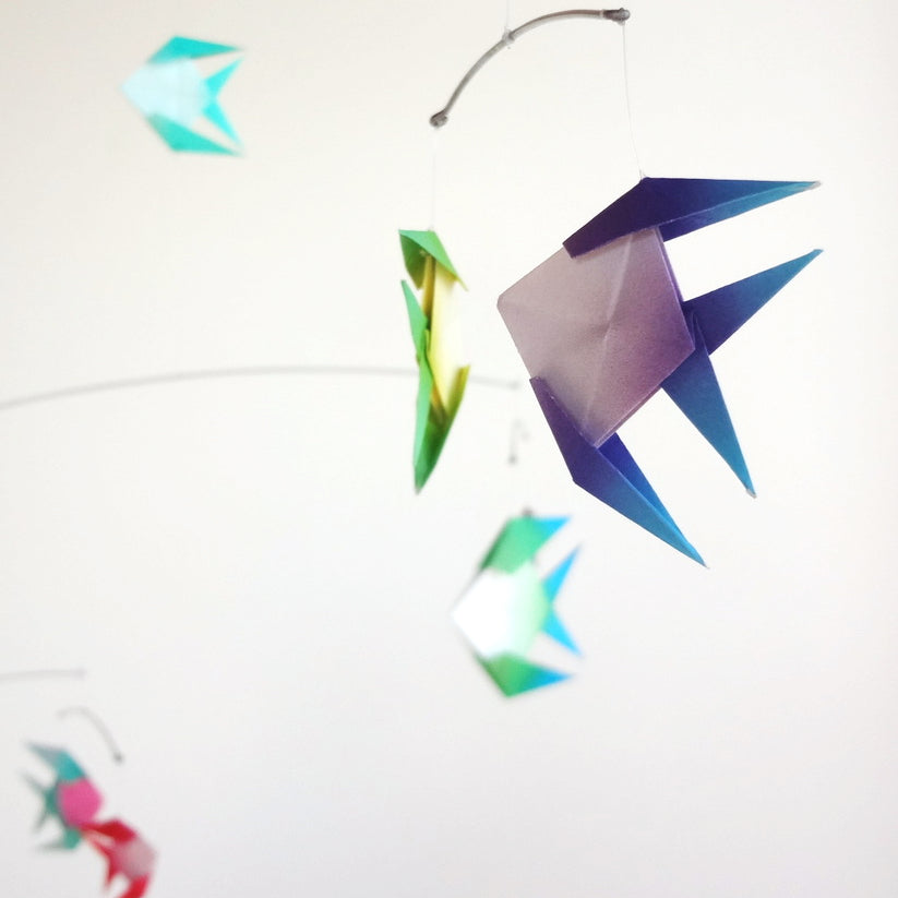 Paper Fish Mobile Tropical Paper Fish Mobile – The Timeless Crane