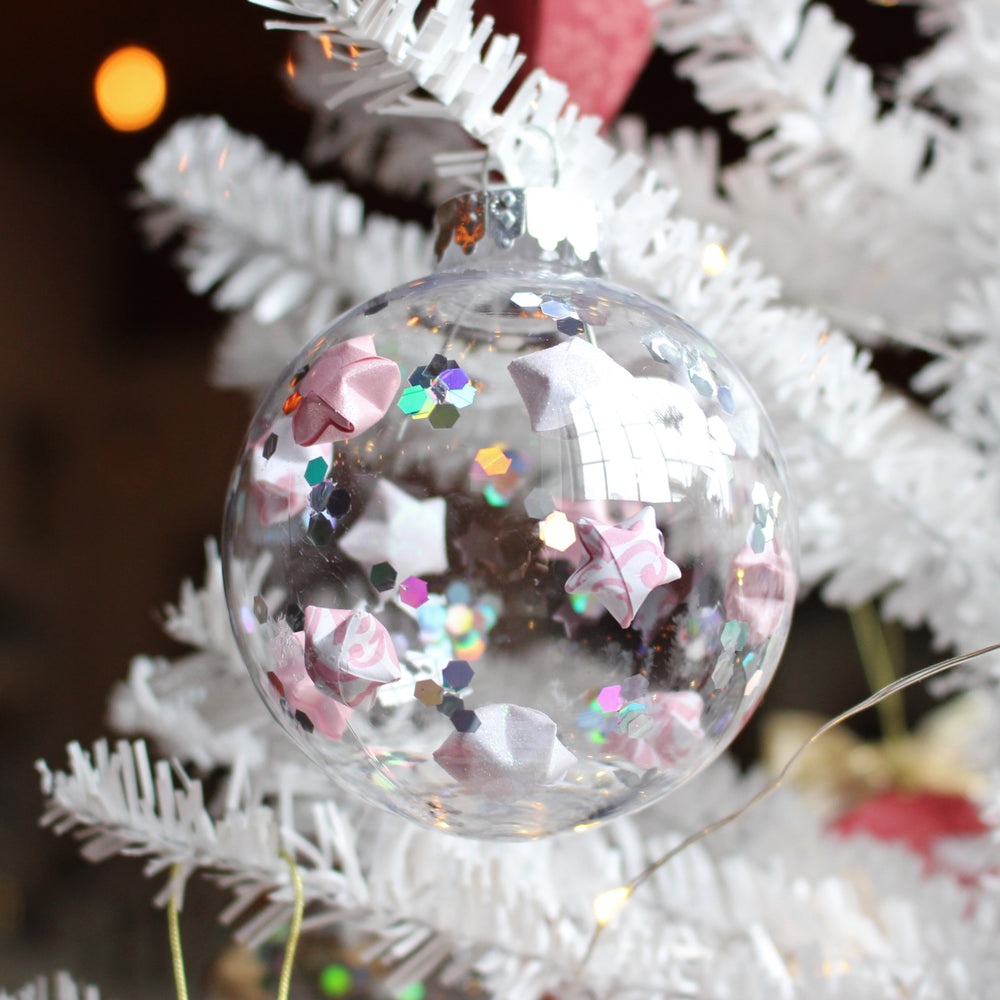 Pink Lucky Star Christmas Ornament