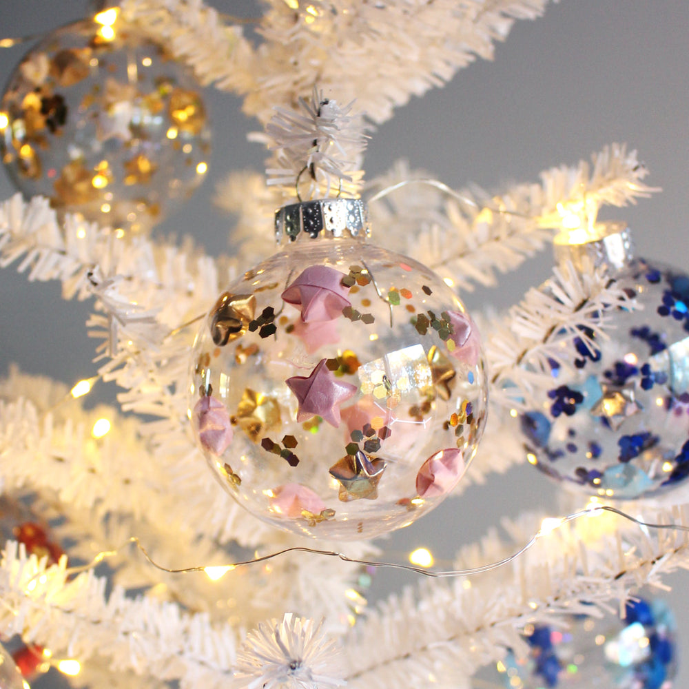 Pink Lucky Star Christmas Ornament