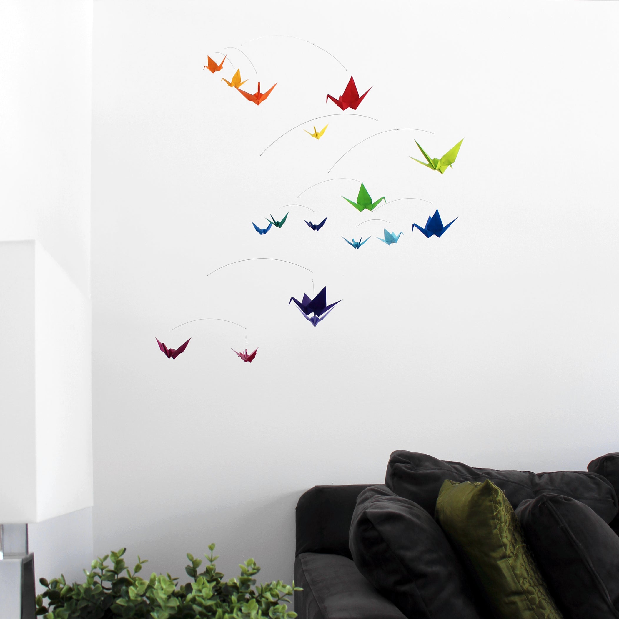 Rainbow Origami Paper Crane Mobile – The Timeless Crane
