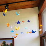 Giant Paper Crane Mobile in Solid Colors