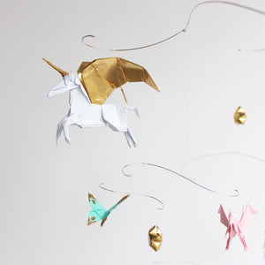 Unicorn Fantasy Themed Origami Paper Mobile