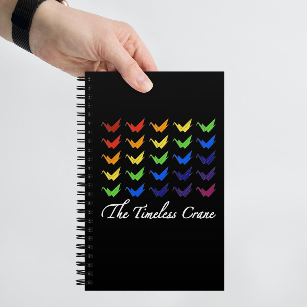 Rainbow Crane Spiral Notebook