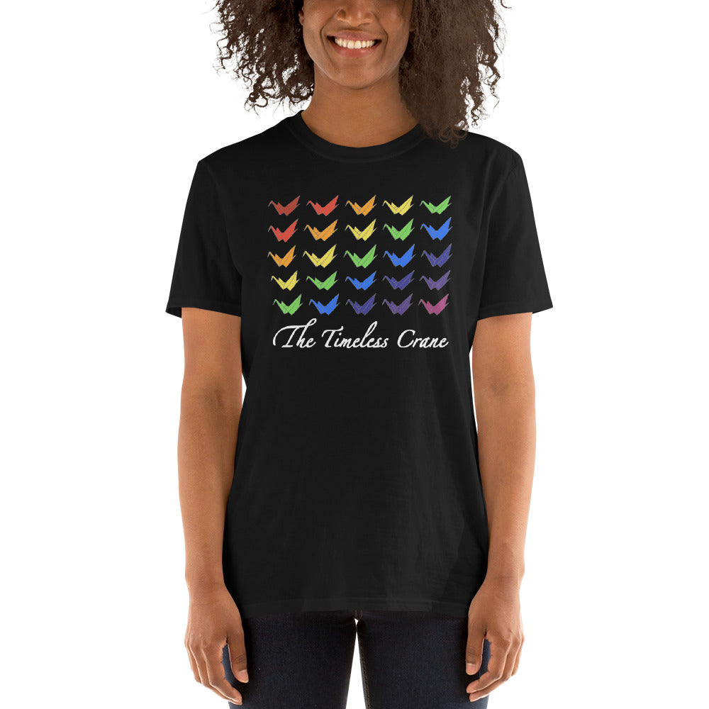 Rainbow Cranes by The Timeless Crane Shirt